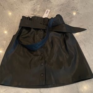 Steve Madden Black faux leather skirt